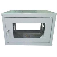 картинка Шкаф настенный 9U серия NOP2 (600х600x490), передняя дверь стекло, разборный, серый Netko от магазина Интерком-НН