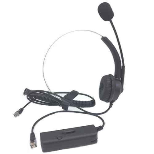 картинка VoiceJoy Гарнитура телефонная с разъемом RJ9 (4р4с), шумоподавлением и регулировкой громкости  от магазина Интерком-НН