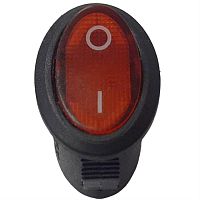 картинка Переключатель клавишный KCD1 (223(8)) красный без подсветки ON-OFF 6A 250VAC от магазина Интерком-НН