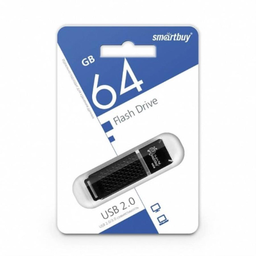 картинка Память USB 64Gb Smart Buy Quartz черный 2.0 (SB64GBQZ-K) от магазина Интерком-НН