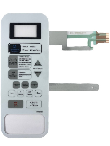 картинка Samsung DE34-00263C Сенсорная панель управления для микроволновой печи (СВЧ) MW83ZR, белая от магазина Интерком-НН