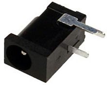 картинка DJK-05D - Разъем питания штырев. 1,3мм (п) на плату (плоские контакты) от магазина Интерком-НН