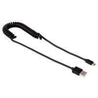 картинка Кабель USB для передачи данных и заряда mini USB 1.0м черный, витой (ELTRONIC) от магазина Интерком-НН
