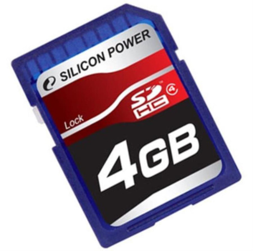 картинка Память SD 4Gb Silicon Power SDHC class4 от магазина Интерком-НН
