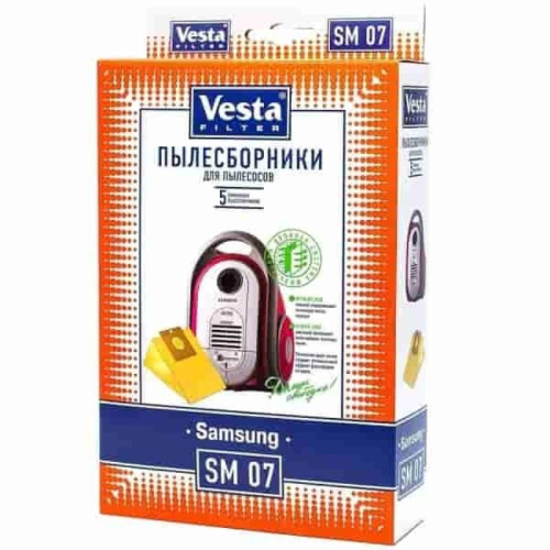 картинка Vesta filter SM07 комплект мешков-пылесборников бумажных (5шт) для пылесоса Samsung  от магазина Интерком-НН