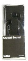 картинка Наушники MP3/MP4 Crystal Sound (стерео) черные YS-109-B от магазина Интерком-НН