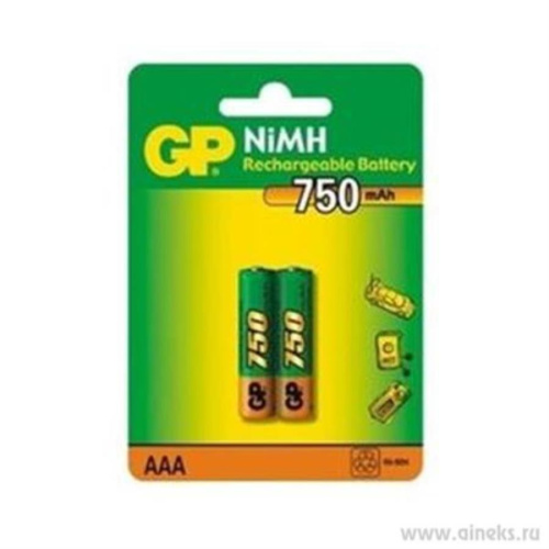 изображение Упаковка аккумуляторов 2шт GP 75AAAHC-BC2 Pet-G 750mAh магазин Компании Интерком-НН картинка Упаковка аккумуляторов 2шт GP 75AAAHC-BC2 Pet-G 750mAh от магазина Интерком-НН