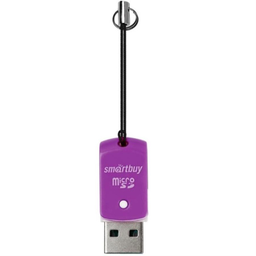 картинка Smartbuy SBR-706-F картридер (фиолетовый) для карт MicroSD от магазина Интерком-НН фото 2