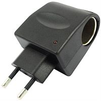 картинка Сетевой переходник 220V гнездо для подключения автомобильного зарядного устройства 12V  от магазина Интерком-НН