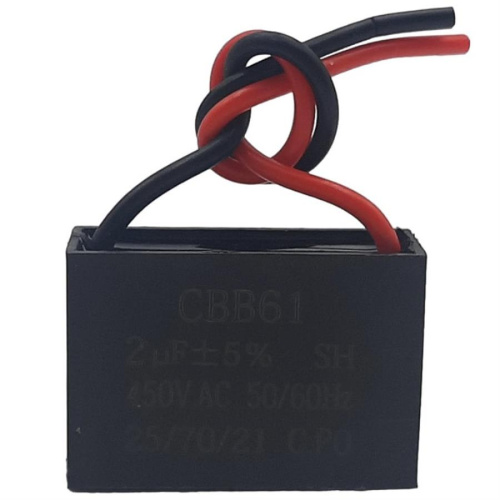 картинка Пусковой конденсатор CBB61 2мкф, 450В гибкие выводы для электродвигателей от магазина Интерком-НН