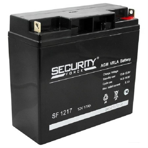 картинка  Security Force SF 1217 Аккумулятор 12 В, 17 Ач от магазина Интерком-НН