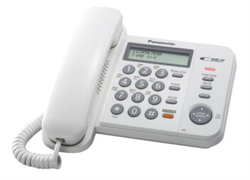 изображение Проводной телефон Panasonic KX-TS2358RUW, цвет белый магазин Компании Интерком-НН фото 2 картинка Panasonic KX-TS2358RUW проводной телефон, цвет белый от магазина Интерком-НН фото 2