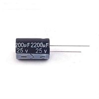 картинка Электролитический конденсатор 2200мкФ 25В 105°С в алюминиевом цилиндрическом корпусе от магазина Интерком-НН