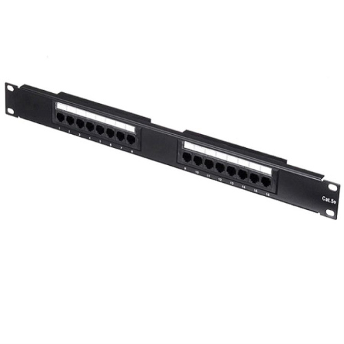 изображение Патч-панель UTP, 19", 16 портов RJ45, cat.5е, 1U, Dual Type, "L" магазин Компании Интерком-НН картинка Патч-панель UTP, 19", 16 портов RJ45, cat.5е, 1U, Dual Type, "L" от магазина Интерком-НН