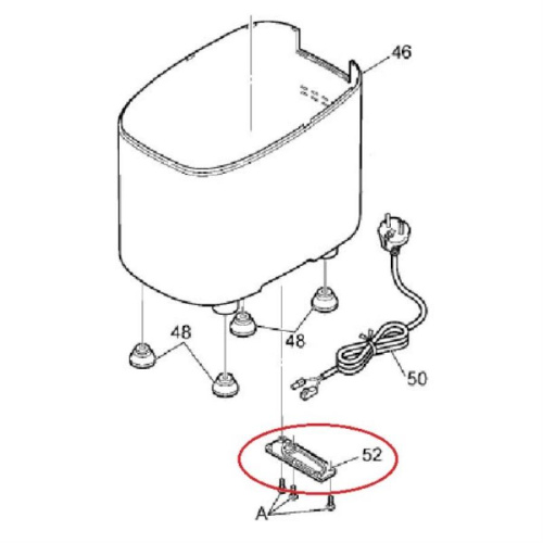 картинка Panasonic ADP07E165-W0 Крышка (поддержка) шнура (Cord support) хлебопечек SD-2500, 2501 от магазина Интерком-НН фото 3