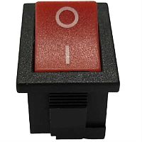 картинка Переключатель клавишный KCD1 (223(1)) красный без подсветки ON-OFF 6A 250VAC от магазина Интерком-НН