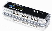 картинка Концентратор HUB USB DENN DUH420 USB2.0 4-port от магазина Интерком-НН