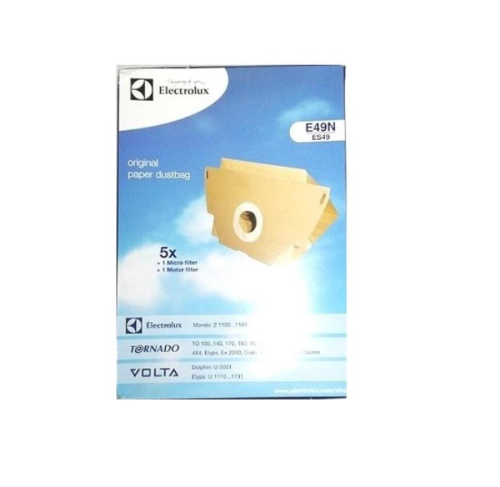 изображение Мешок- пылесборник бумажный E49N для пылесоса Electrolux, Tornado, Volta 9001955799 магазин Компании Интерком-НН картинка 9001955799 Мешок-пылесборник бумажный E49N для пылесоса Electrolux, Tornado, Volta от магазина Интерком-НН