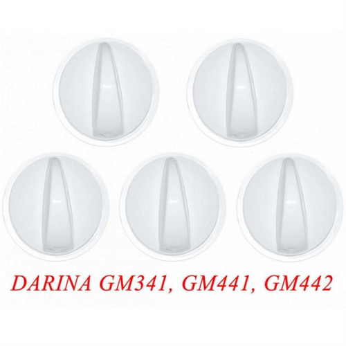 картинка Комплект ручек 01041602 для газовой плиты Дарина GM442 (белые) без газконтроля от магазина Интерком-НН