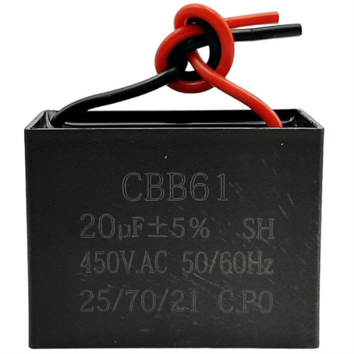 изображение Пусковой конденсатор CBB61 20мкф, 450В гибкие выводы для электродвигателей магазин Компании Интерком-НН картинка Пусковой конденсатор CBB61 20мкф, 450В гибкие выводы для электродвигателей от магазина Интерком-НН