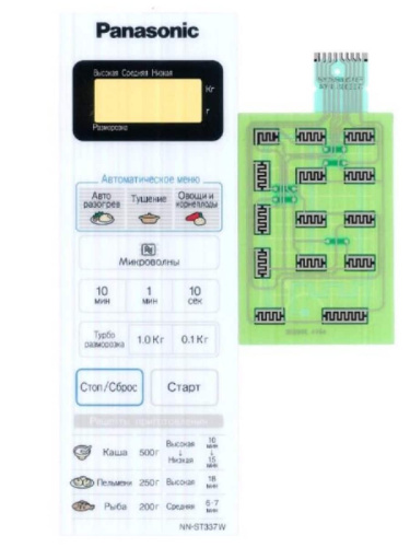 картинка Panasonic F630Y8T10HZP Сенсорная панель для СВЧ (микроволновой печи) NN-ST337W белый от магазина Интерком-НН фото 3