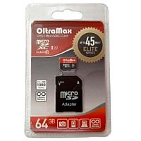 картинка Память microSDXC UHS-I 64Gb OltraMax Elite 45Мб/с class10 с адаптером (OM064GSDXC10UHS1EIU1) от магазина Интерком-НН