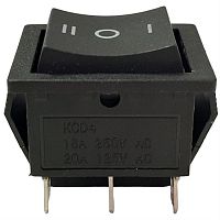 картинка Переключатель клавишный KCD4 (223(22)) черный ON-OFF-ON 16А 250VAC для мясорубок от магазина Интерком-НН