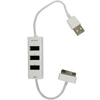 картинка Siyoteam SY-C10 USB Хаб+шнур зарядного устройства /Дата Кабель/iPhone (белый)  от магазина Интерком-НН