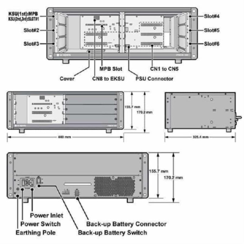картинка LG-Ericsson MG-BKSU АТС Базовый блок (1 слот MPB, 5 универсальных слотов) от магазина Интерком-НН фото 2