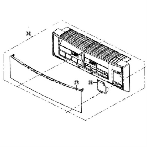 картинка Panasonic CWE11C4778 корпус передняя часть внутреннего блока кондиционера CS-HE9MKD, CS-HE12MKD от магазина Интерком-НН фото 2