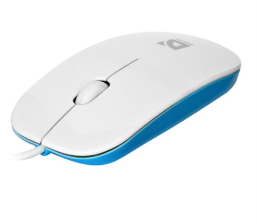 картинка Defender NetSprinter (52443) MM-440 Мышь проводная, 3 кнопки, бело-голубая от магазина Интерком-НН