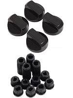 картинка Комплект универсальных ручек, черный (4шт) WL1034 для плиты от магазина Интерком-НН