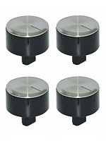 картинка Bosch 00616100 4шт ручка управления конфорки для газовой варочной панели, цвет черный/стальной от магазина Интерком-НН