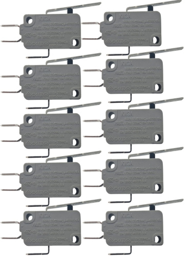 картинка Микропереключатель 10 шт.Dongnan KW3A-16Z3-A200 3-х контактный 16(4)A 250V с рычагом 27мм от магазина Интерком-НН фото 2