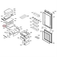 картинка Bosch 11023907 Стеклянная полка для холодильника Bosch от магазина Интерком-НН