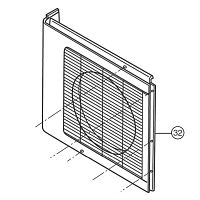 картинка Panasonic CWE06K034B Передняя панель внешнего блока кондиционера CU-A18CTP5, CU-A24CTP5 от магазина Интерком-НН