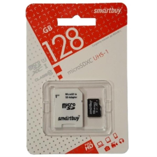 изображение Память microSDXC UHS-I 128Gb SmartBuy 80Мб/с class10 с адаптером (SB128GBSDCL10-01) магазин Компании Интерком-НН картинка Память microSDXC UHS-I 128Gb SmartBuy 80Мб/с class10 с адаптером (SB128GBSDCL10-01) от магазина Интерком-НН