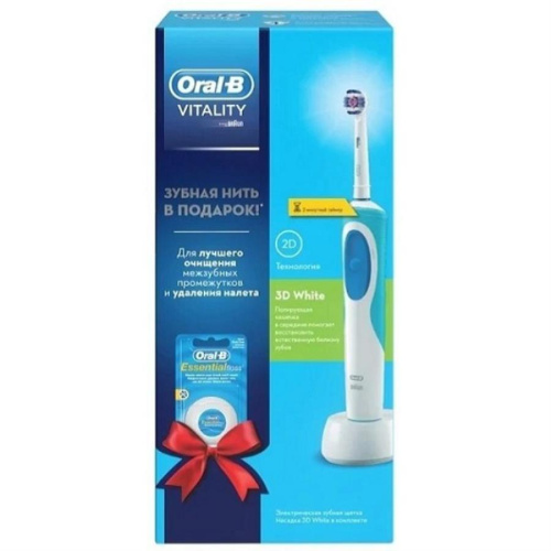 изображение Электрическая зубная щетка Braun Oral-B D12.513 Vitality 3D White магазин Компании Интерком-НН фото 2 картинка Braun Oral-B D12.513 Vitality 3D White электрическая зубная щетка от магазина Интерком-НН фото 2