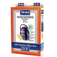 картинка Vesta filter EX01 комплект мешков-пылесборников бумажных (5шт) для пылесоса AEG, Electrolux, Philips от магазина Интерком-НН