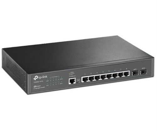 картинка TP-Link T2500G-10TS управляемый коммутатор с 8 портами 10/100/1000Base-T, 2 порта 1000Base-X SFP от магазина Интерком-НН фото 3