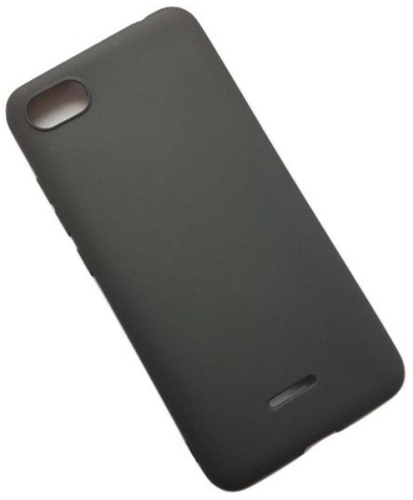 картинка Xiaomi Redmi 6A Чехол (бампер) матовый силиконовый, цвет черный от магазина Интерком-НН