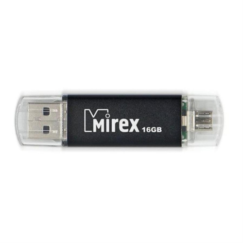 картинка Флешка Mirex SMART BLACK, 16 Гб USB/microUSB (13600-DCFBLS16) от магазина Интерком-НН фото 2