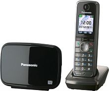 картинка Panasonic KX-TG8621RUM - Беспроводной телефон DECT (радиотелефон) с автоответчиком, цвет: серый мета от магазина Интерком-НН
