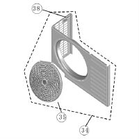 картинка Panasonic CWE06C1337 Передняя панель внешнего блока кондиционера CU-YE9MKE от магазина Интерком-НН