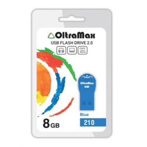 картинка Память USB 8Gb OltraMax 210 синий (OM8GB210-Blue) от магазина Интерком-НН