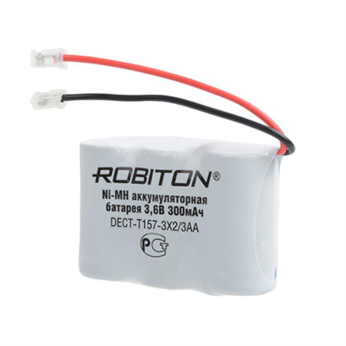 изображение Аккумулятор Ni-MH, 300mAh, 3.6V Robiton DECT-T157-3X2/3AA (Т157) магазин Компании Интерком-НН картинка Аккумулятор Robiton DECT-T157-3X2/3AA (T107, KX-A36A, HHR-Р301, P-P301) Ni-MH, 3.6V, 300mAh от магазина Интерком-НН