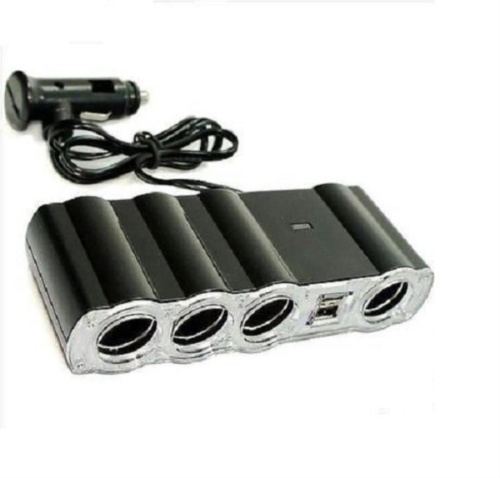 картинка Разветвитель в авто на 4 устройства с 2 USB со шнуром WF-4008 Eltronic от магазина Интерком-НН фото 2