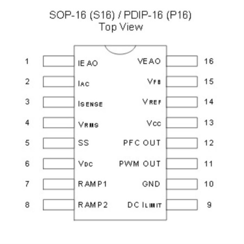 картинка Микросхема CM6800T+X, EPA/85+ PFC+PWM controller combo DIP-16 от магазина Интерком-НН фото 2