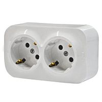 картинка 782213 Розетка-Quteo 2-ая с заземлением, 16А, белый, Legrand от магазина Интерком-НН