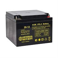 картинка GENERAL SECURITY GSL 26-12 Аккумуляторная батарея необслуживаемая 12В, 26А/ч от магазина Интерком-НН
